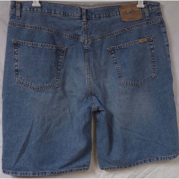 Levi Strauss Signature Mens 42x11 Medium Wash Five Pocket Bermuda denim Shorts - Picture 4 of 9